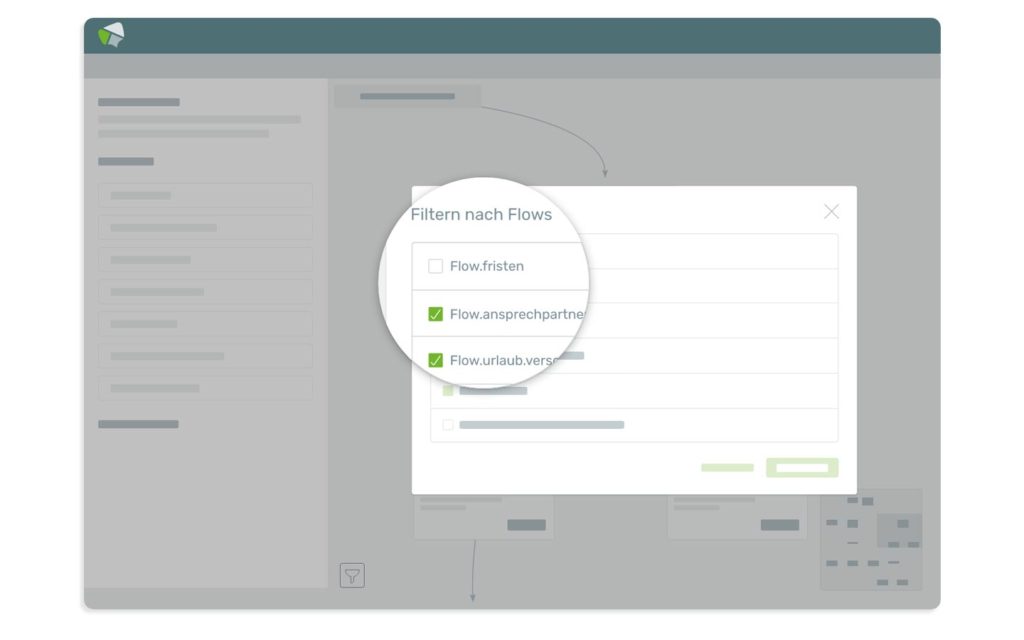 Filterung von Flows im Flow Builder
