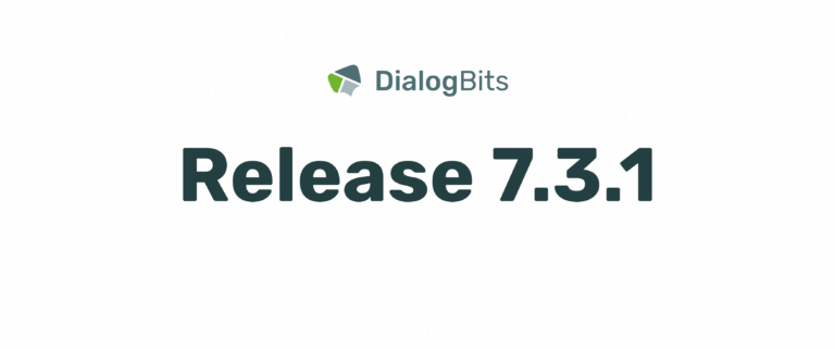 Headergrafik für die Release Note 7.3.1 der DialogBits Chatbot-Plattform.